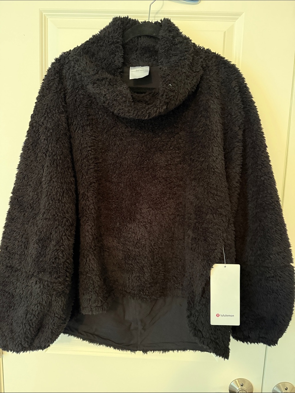 lululemon athletica Black Plush Cowl Neck Sweater